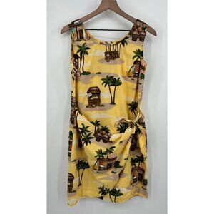 The Hawaiian Original Dress Women Medium Yellow Knee Length Tropical Island